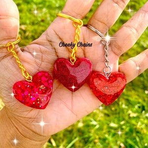 Valentine Resin Heart Keychain